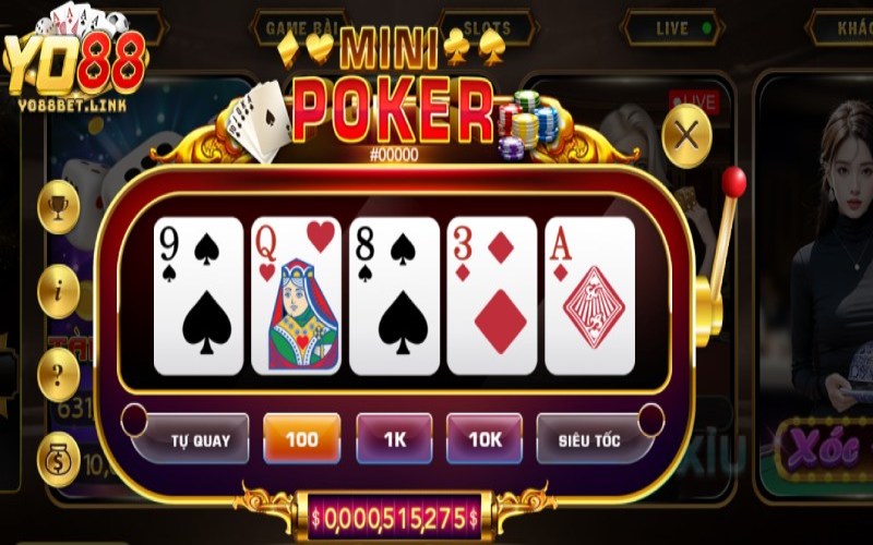 Mini Poker là phiên bản thu nhỏ của Poker truyền thống